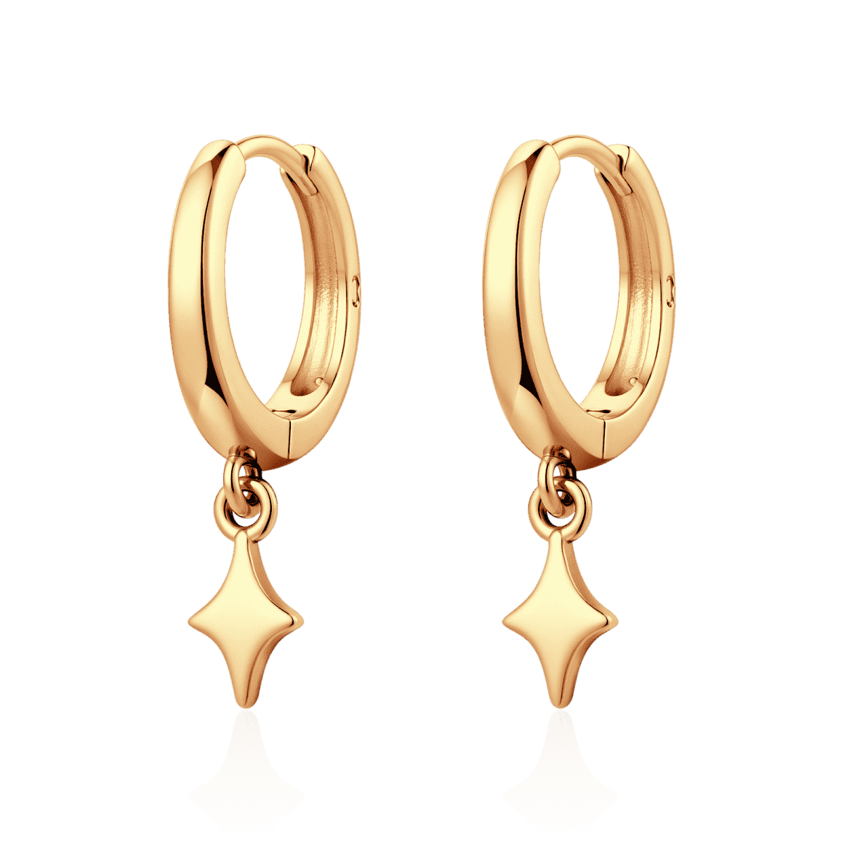 Pendientes Aros Estrella Destello - LePetiteMarie