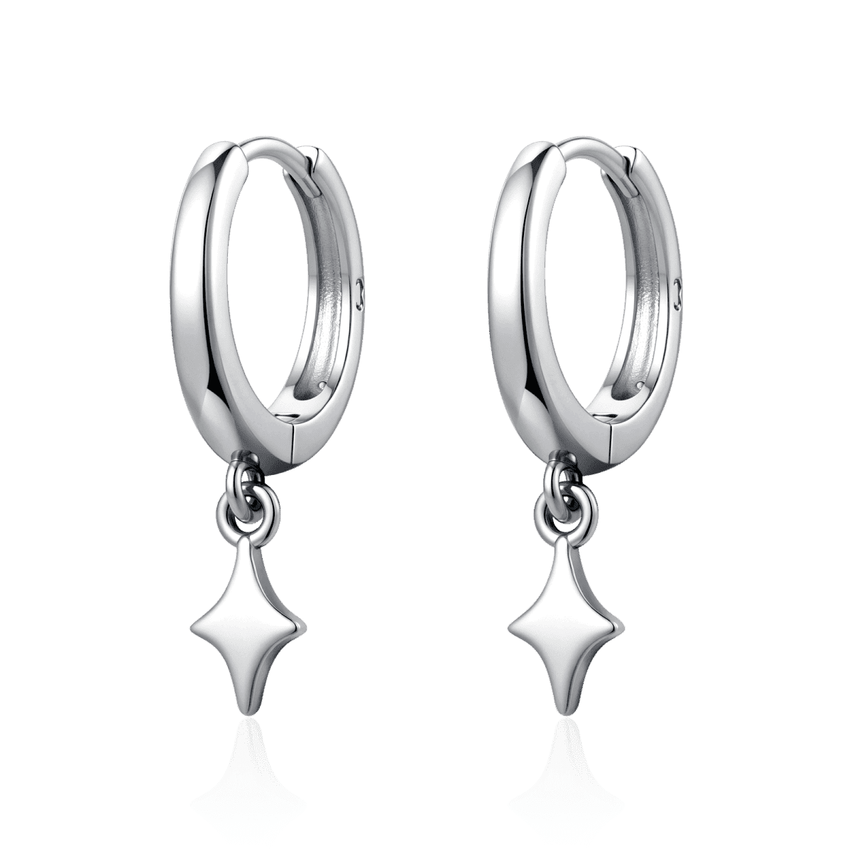 Pendientes Aros Estrella Destello - LePetiteMarie