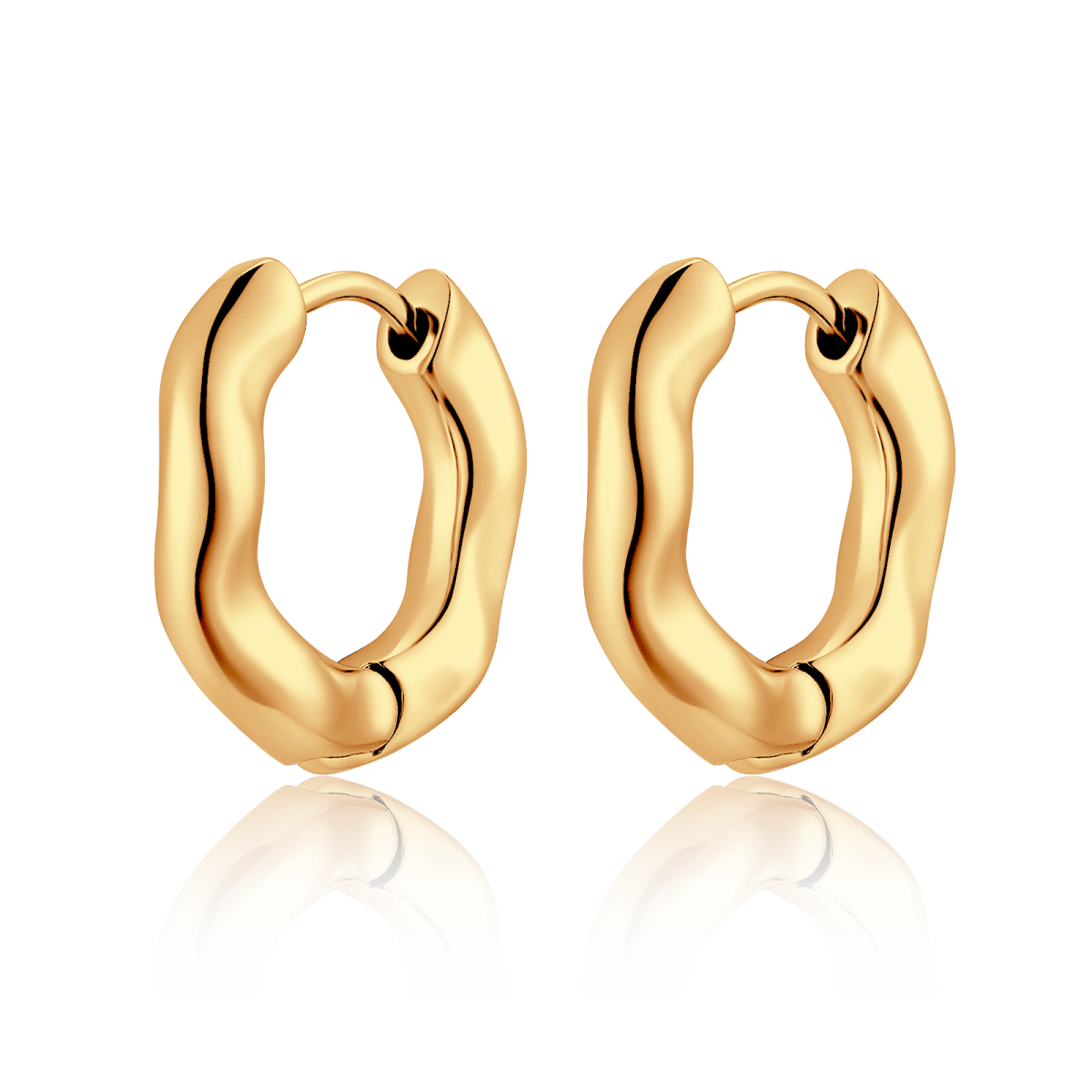 Pendientes Aros Ondas Sutiles - LePetiteMarie