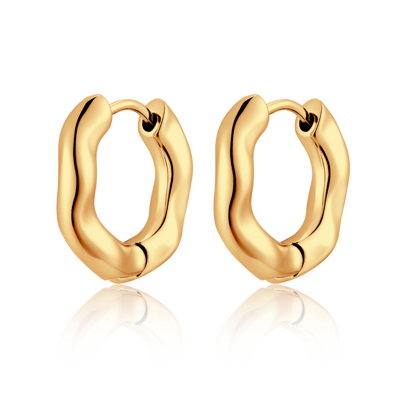 Pendientes Aros Ondas Sutiles - LePetiteMarie