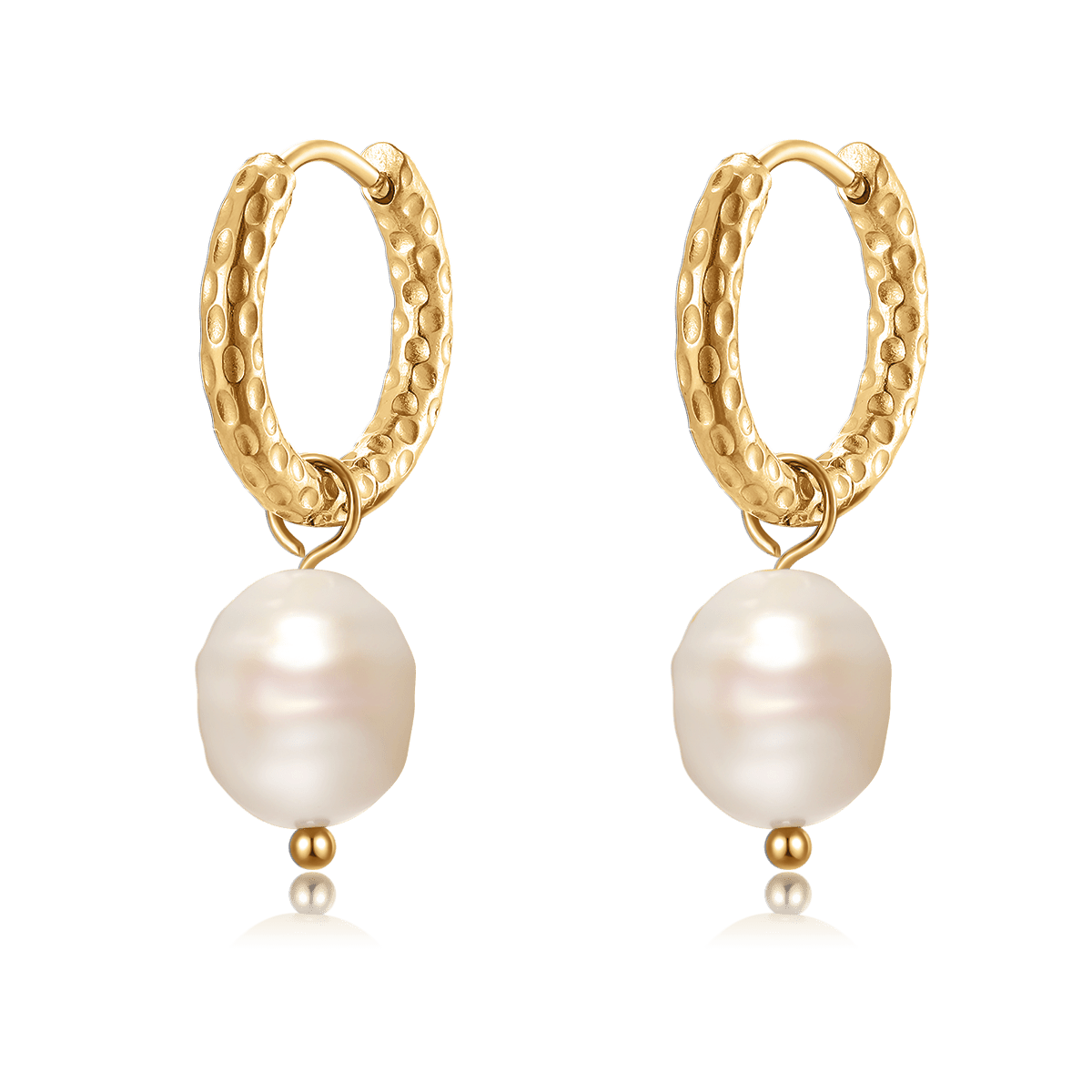 Pendientes Aros Perlas Esbeltas - LePetiteMarie