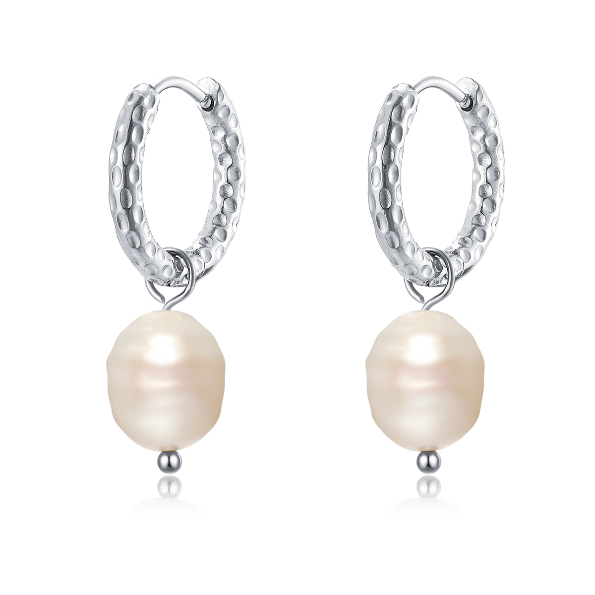 Pendientes Aros Perlas Esbeltas - LePetiteMarie