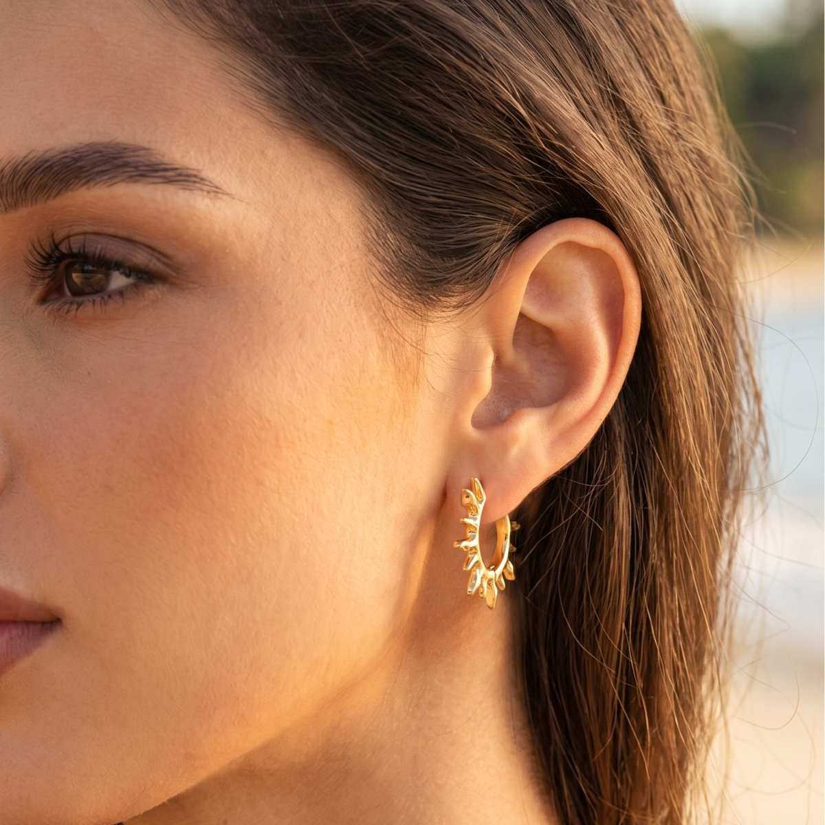 Pendientes Aros Rayos de Sol - LePetiteMarie