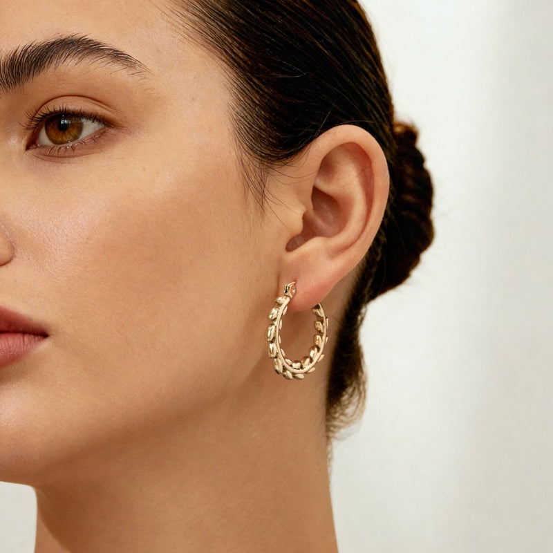 Pendientes Aros Rosca - LePetiteMarie