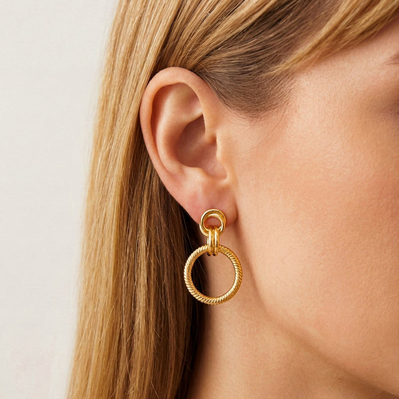 Pendientes Aros Texturizados - LePetiteMarie