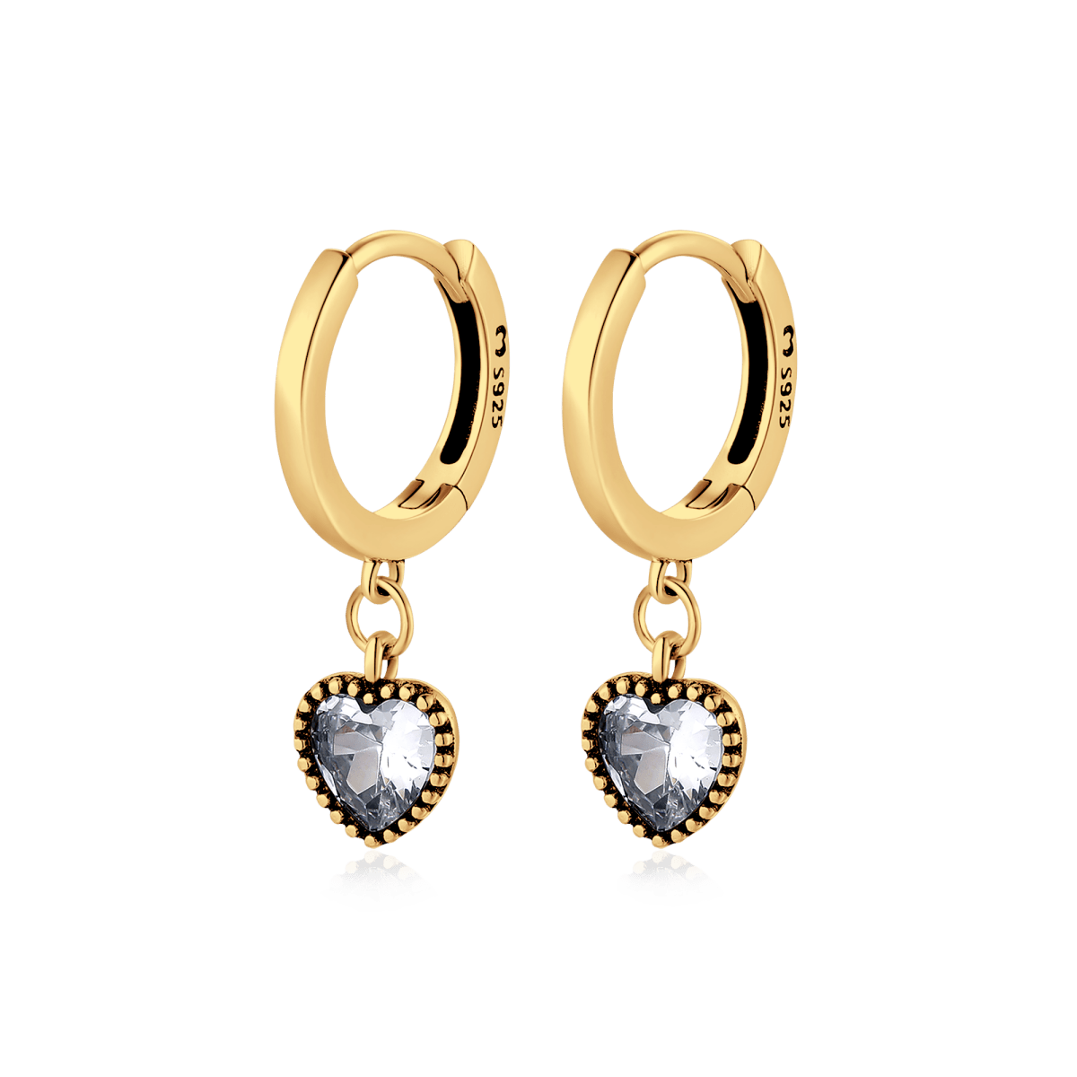 Pendientes Corazón Cristal - LePetiteMarie