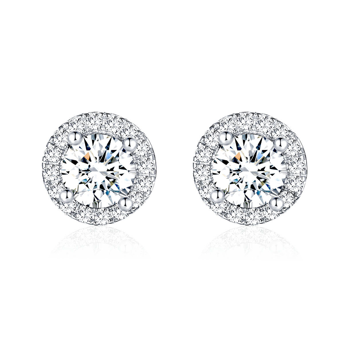 Boucles D'oreilles Dormeuses Brillantes - Pendantes Type Bouton, Pierres Scintillantes