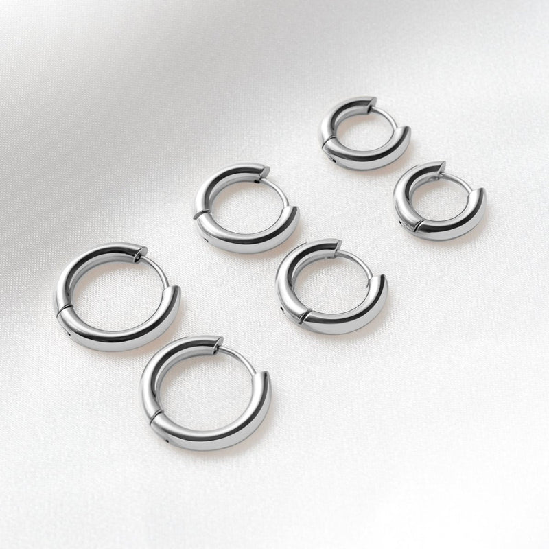 Pendientes Glorietas Acero - LePetiteMarie