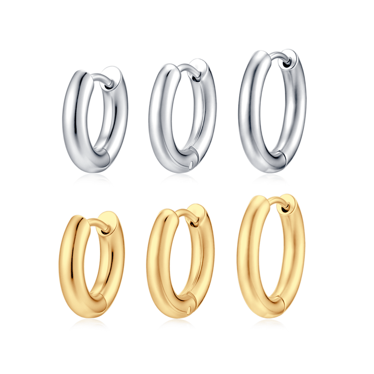 Pendientes Glorietas Acero - LePetiteMarie