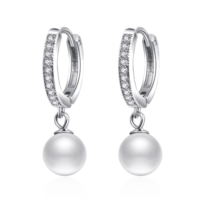 Pendientes Perla y Brillantes