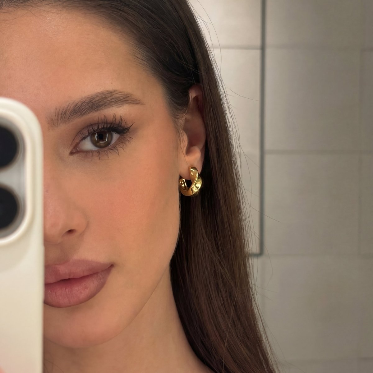 Pendientes Semiaro Ondulación - LePetiteMarie