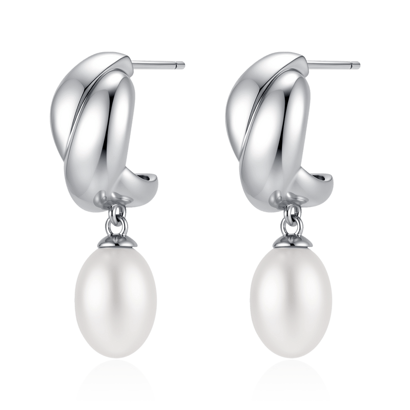 Pendientes Semiaro Perla Óvalo