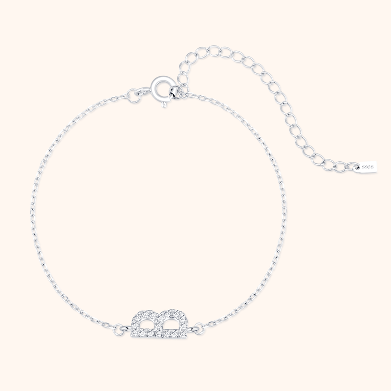 Pulsera Alpha Letters Brillo