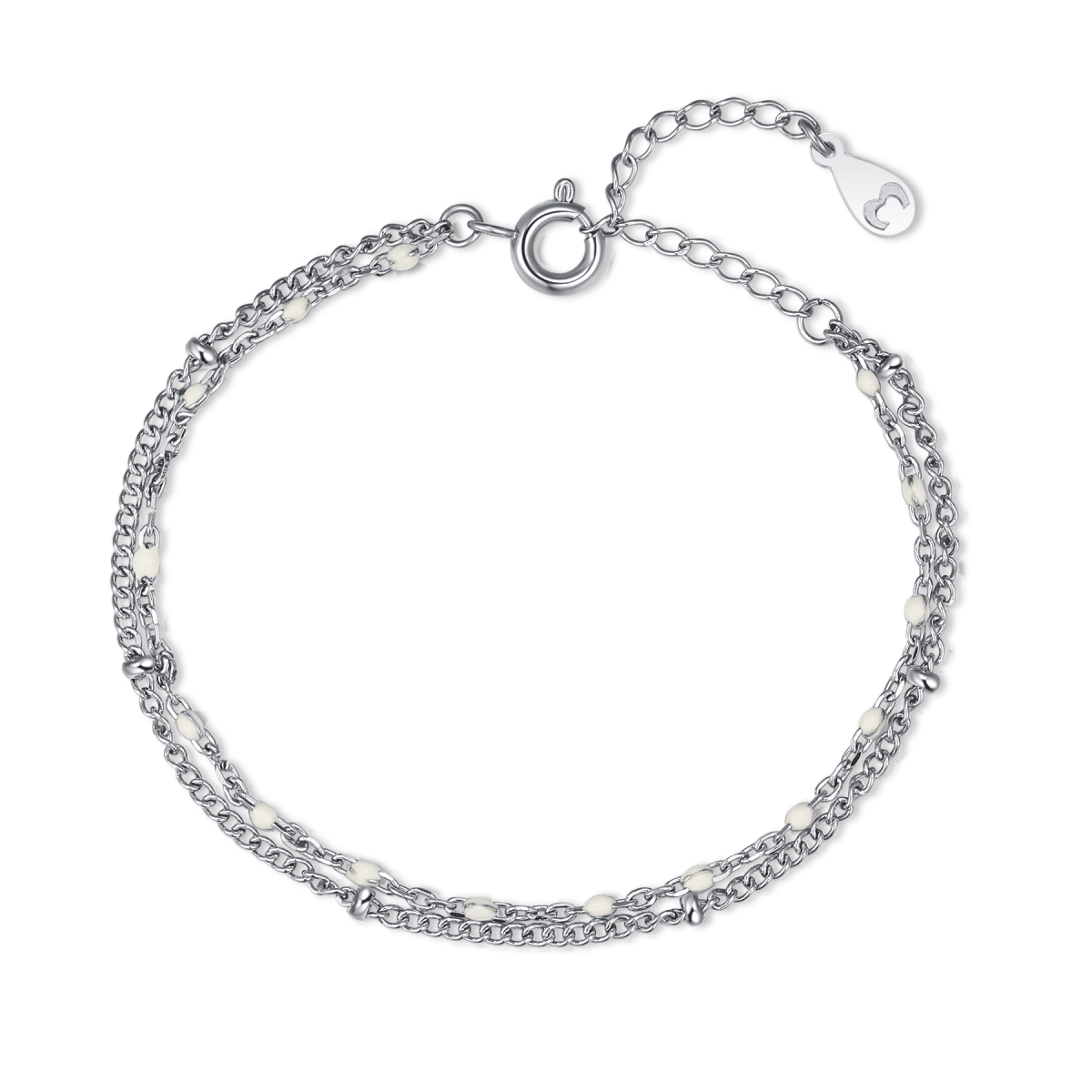 Pulsera Cuentas Blancas - LePetiteMarie