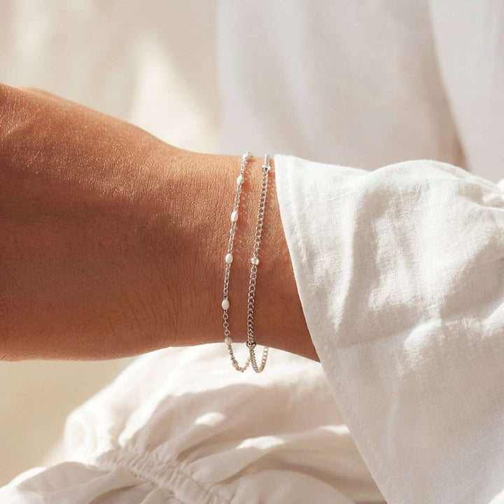 Pulsera Cuentas Blancas