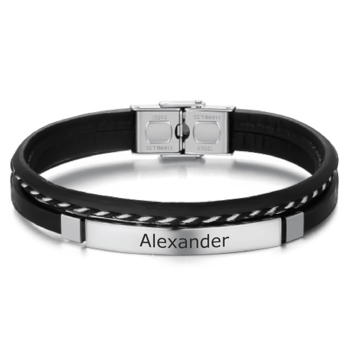 Pulsera Hombre BRAVE Lord ~ Texto Personalizable - LePetiteMarie