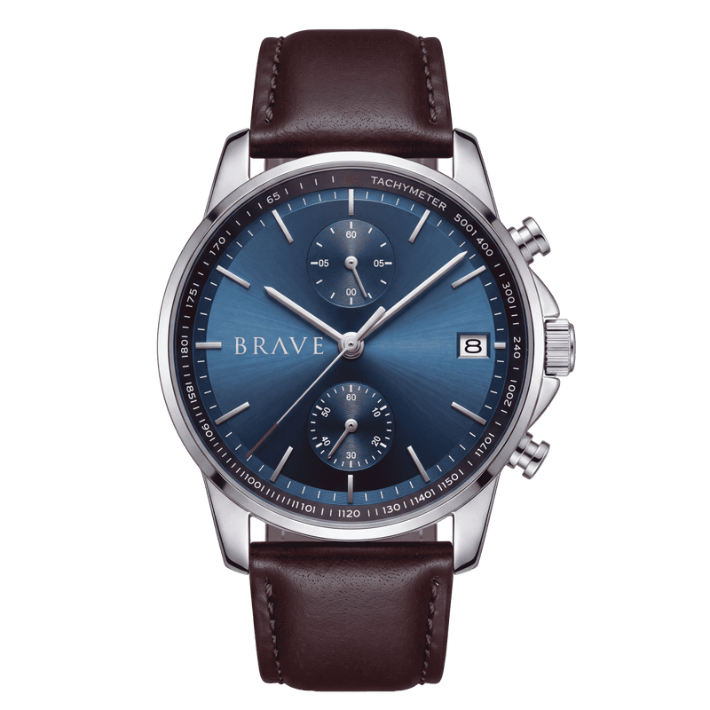Reloj BRAVE ~ Atlantis Silver-Dark Blue