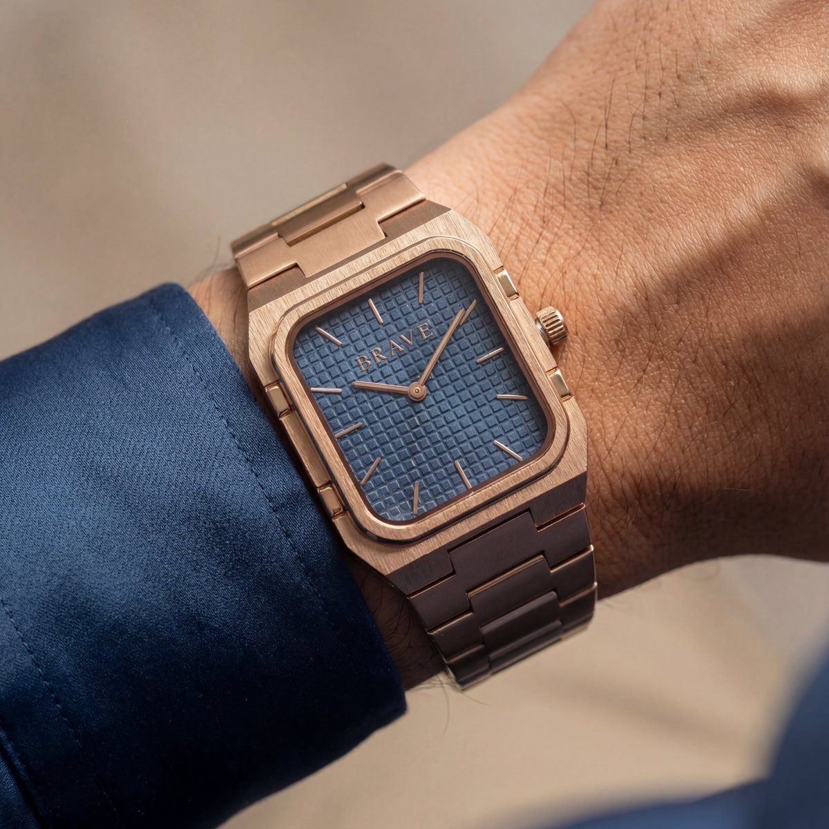 Reloj BRAVE ~ Brando Rose Gold - Blue - LePetiteMarie