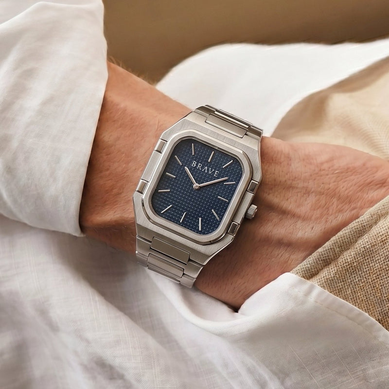 Reloj BRAVE ~ Brando Silver - Navy - LePetiteMarie