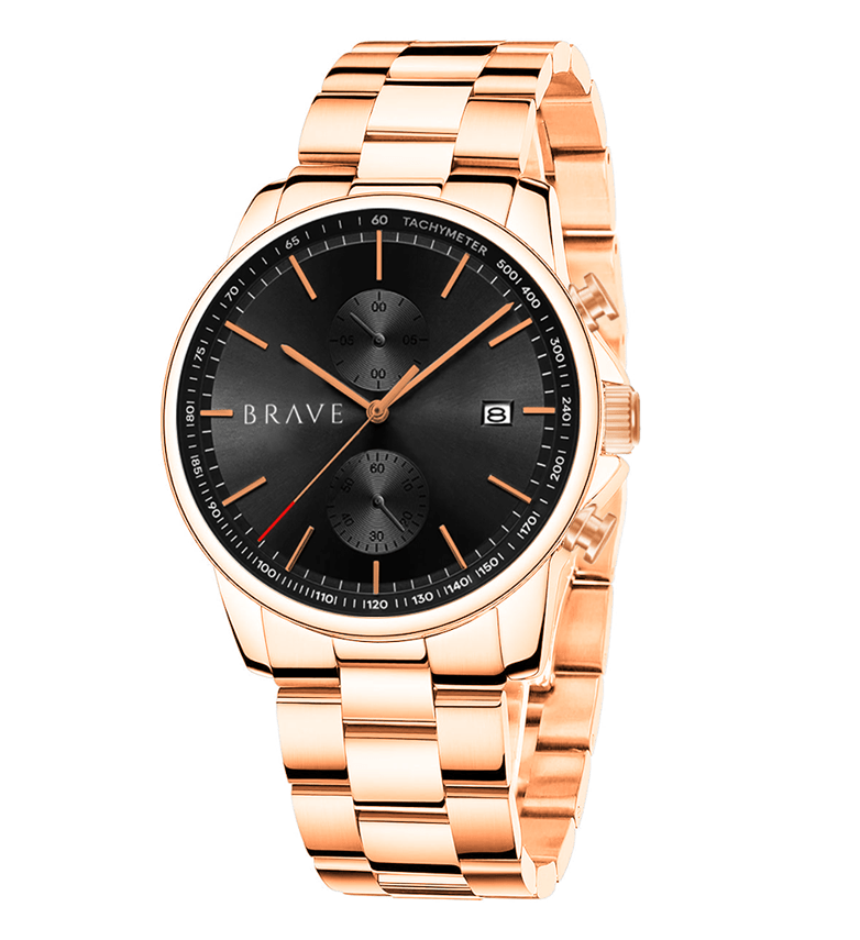 Reloj BRAVE ~ Monarca Rose Gold - Black - LePetiteMarie