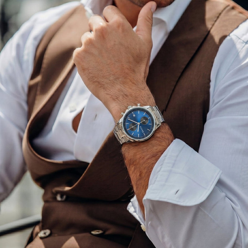 Reloj BRAVE ~ Monarca Silver - Dark Blue - LePetiteMarie