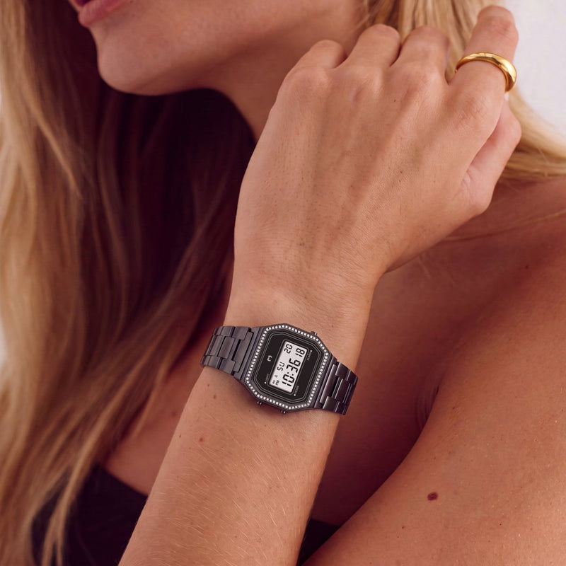 Reloj Digital Vintage Brillo ~ Black