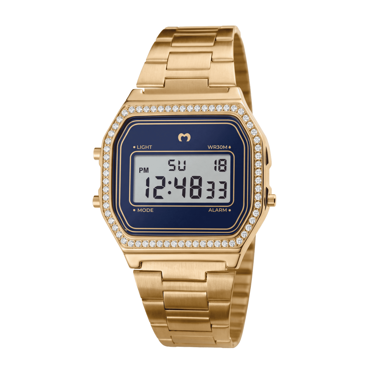 Reloj Digital Vintage Brillo ~ Gold-Azul Marino - LePetiteMarie