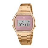 Reloj Digital Vintage Brillo ~ Gold-Rosé