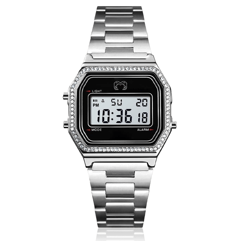 Reloj Digital Vintage Brillo ~ Plata - LePetiteMarie