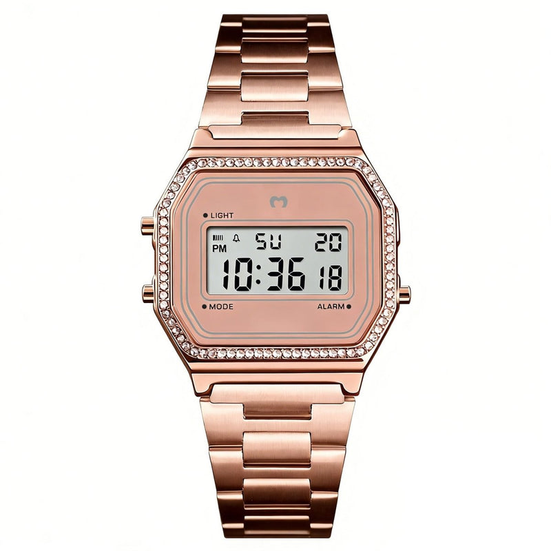 Reloj Digital Vintage Brillo ~ Rose Gold