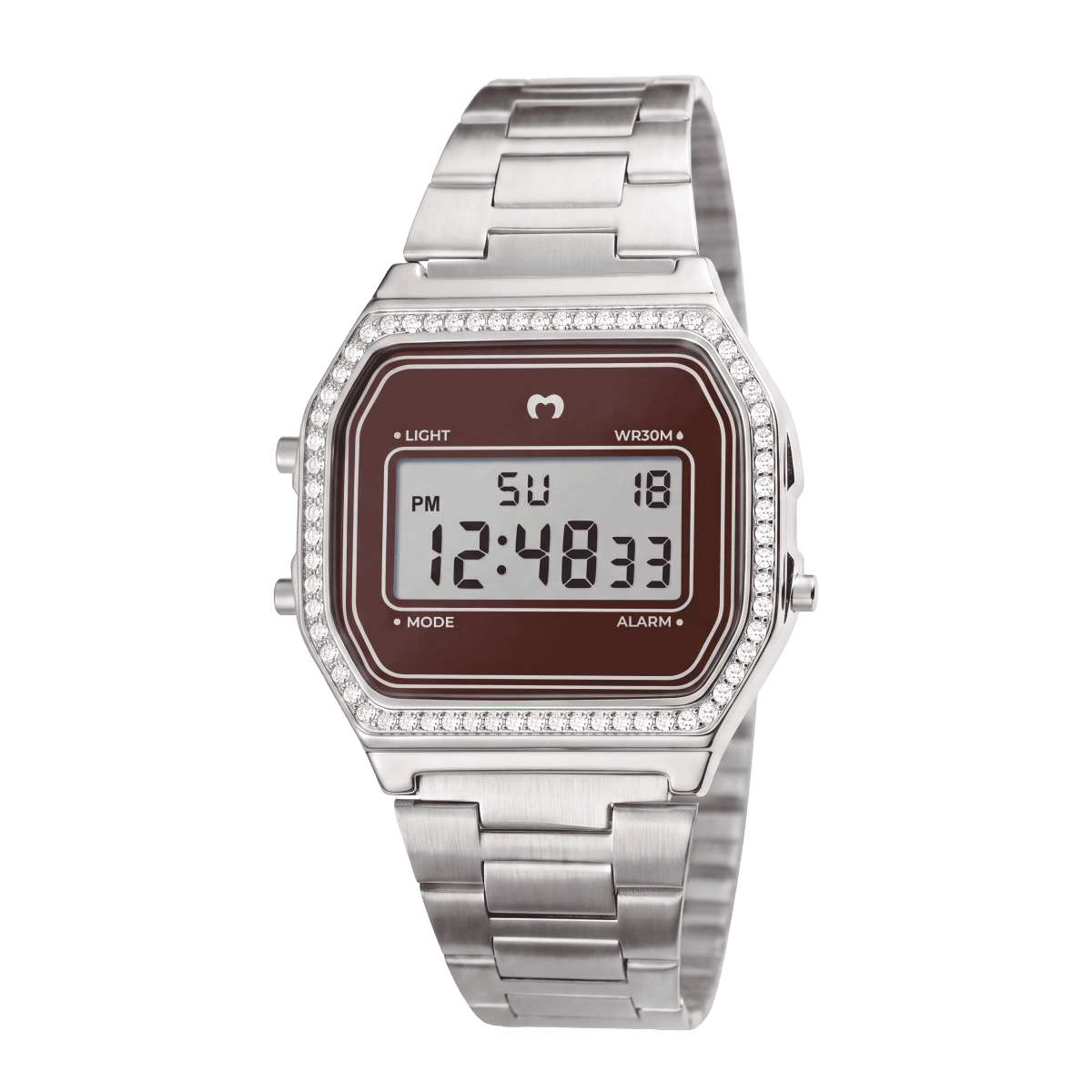 Reloj Digital Vintage Brillo ~ Silver-Cocoa - LePetiteMarie