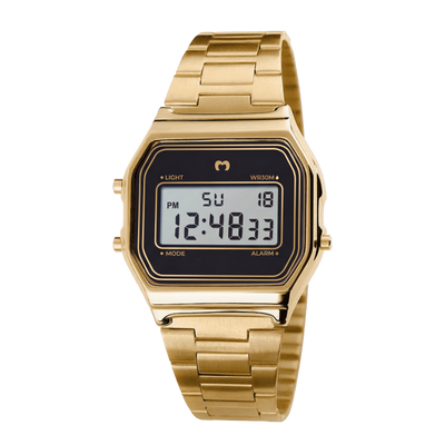 Reloj Digital Vintage ~ Gold-Black
