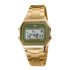 Reloj Digital Vintage ~ Gold-Olive