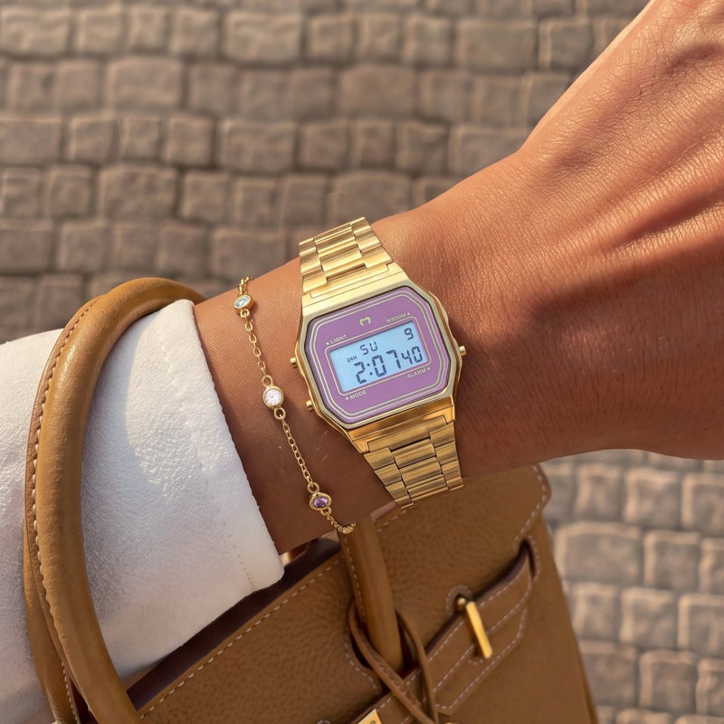 Reloj Digital Vintage ~ Gold-Rosé