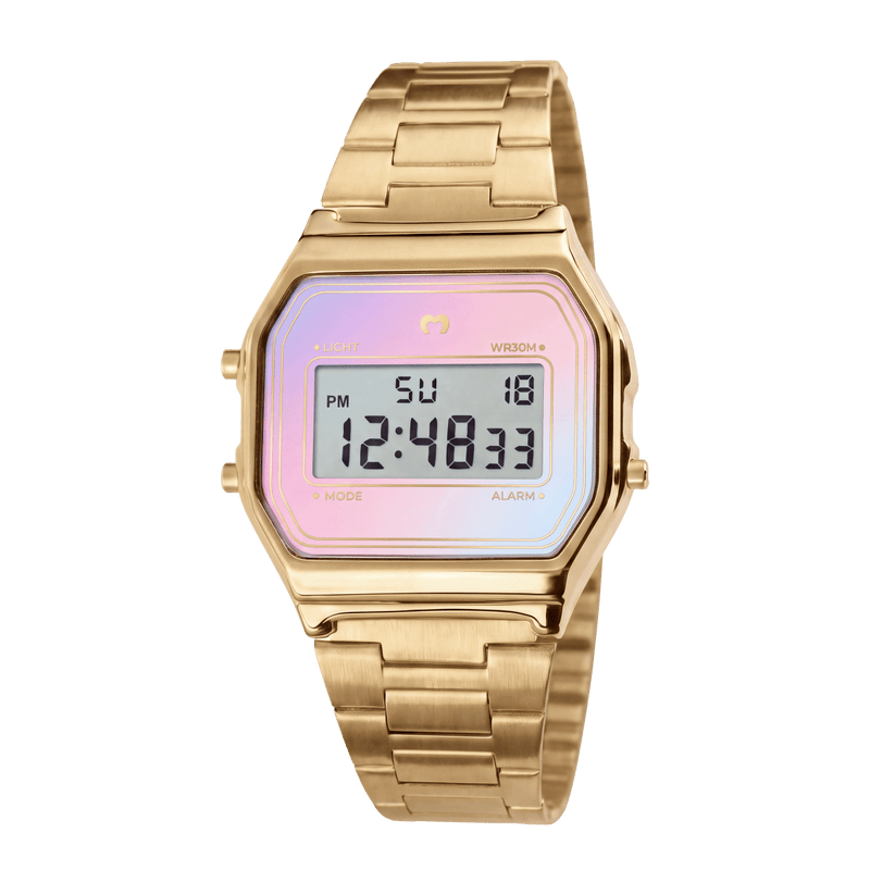 Reloj Digital Vintage ~ Gold-Sky