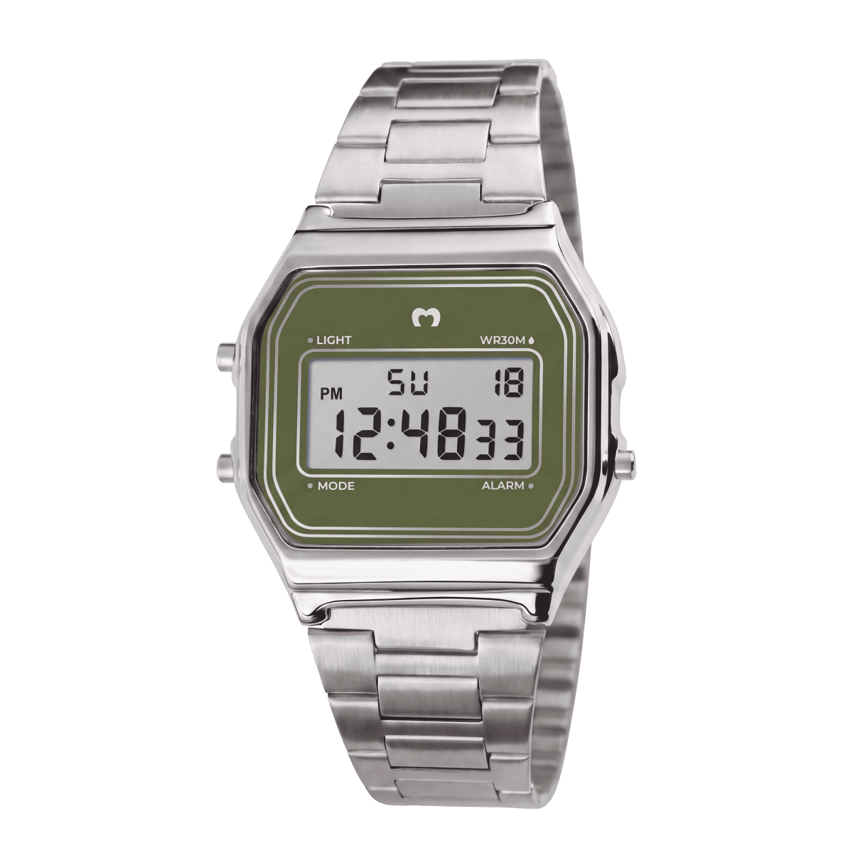 Reloj Digital Vintage ~ Silver-Olive - LePetiteMarie