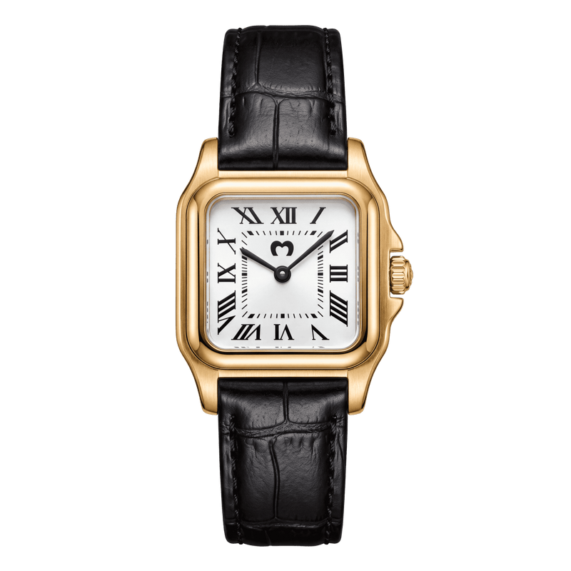Reloj ~ Europa CUERO Gold-White