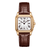 Reloj ~ Europa CUERO Marrón Gold-White
