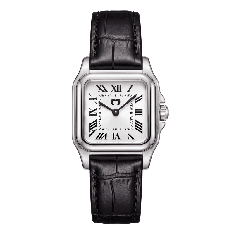 Reloj ~ Europa CUERO Silver-White