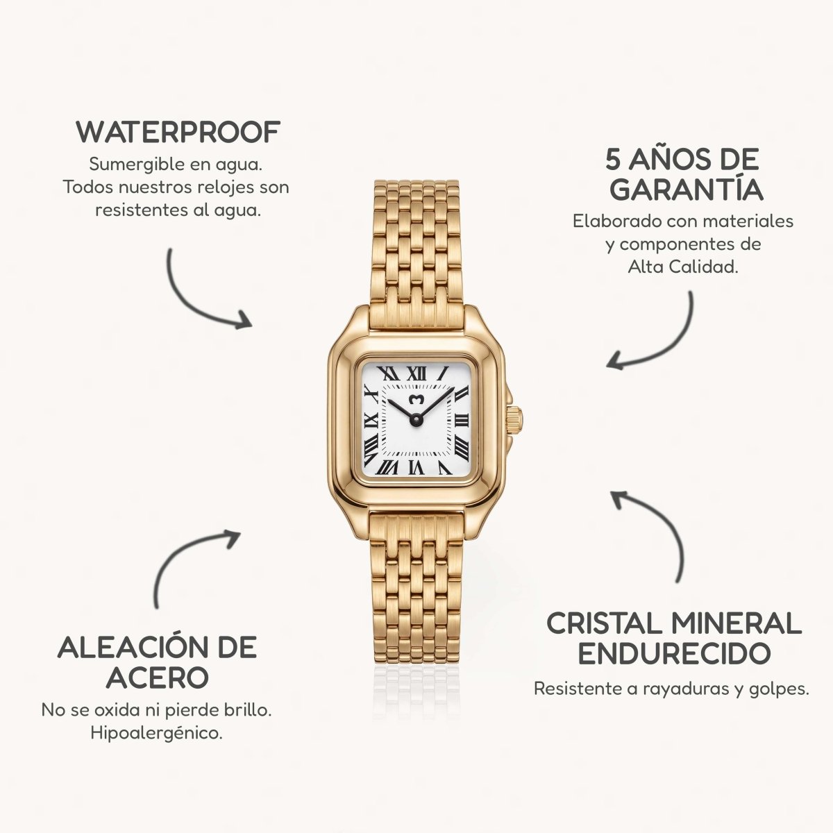 Reloj ~ Europa Gold-White - LePetiteMarie