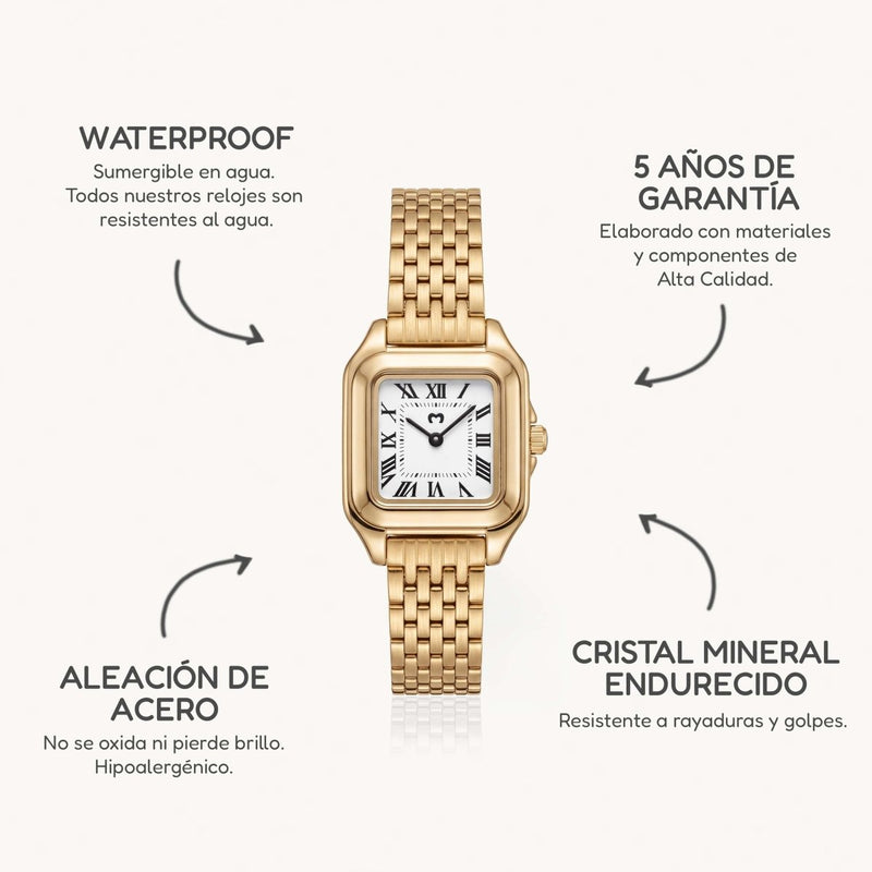 Reloj ~ Europa Gold-White