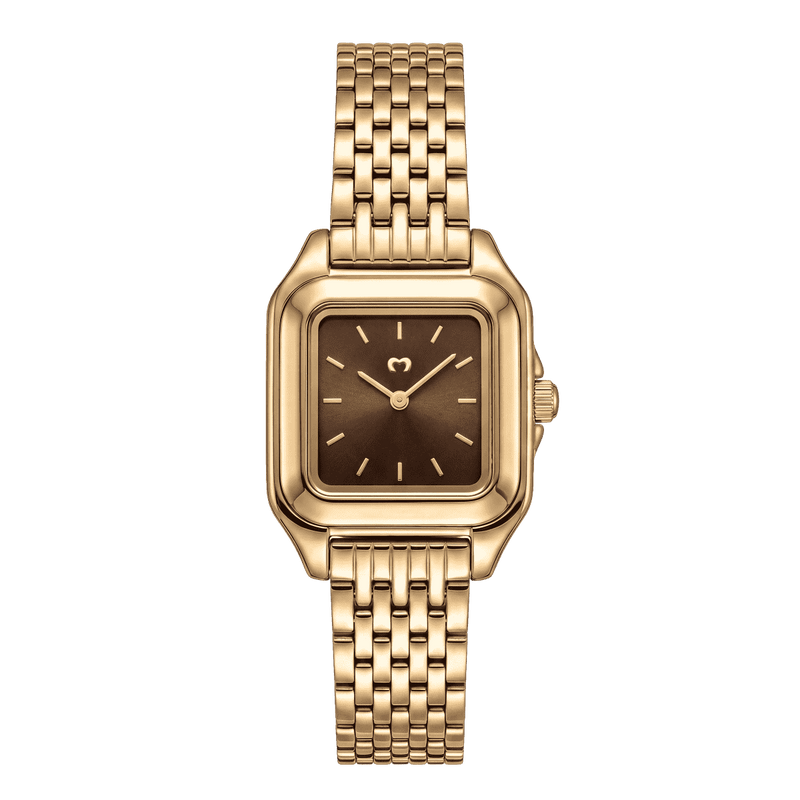 Reloj ~ Hampton Gold-Brown