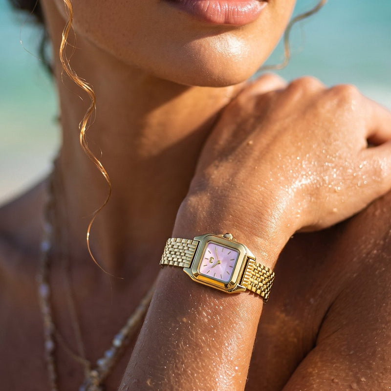 Reloj ~ Hampton Gold-Pink