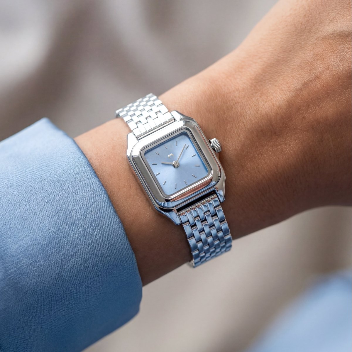 Reloj ~ Hampton Silver - Soft Blue - LePetiteMarie