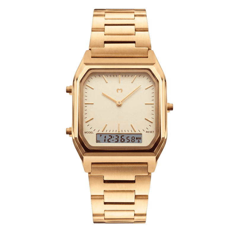 Reloj Vintage Retro ~ Gold-Beige