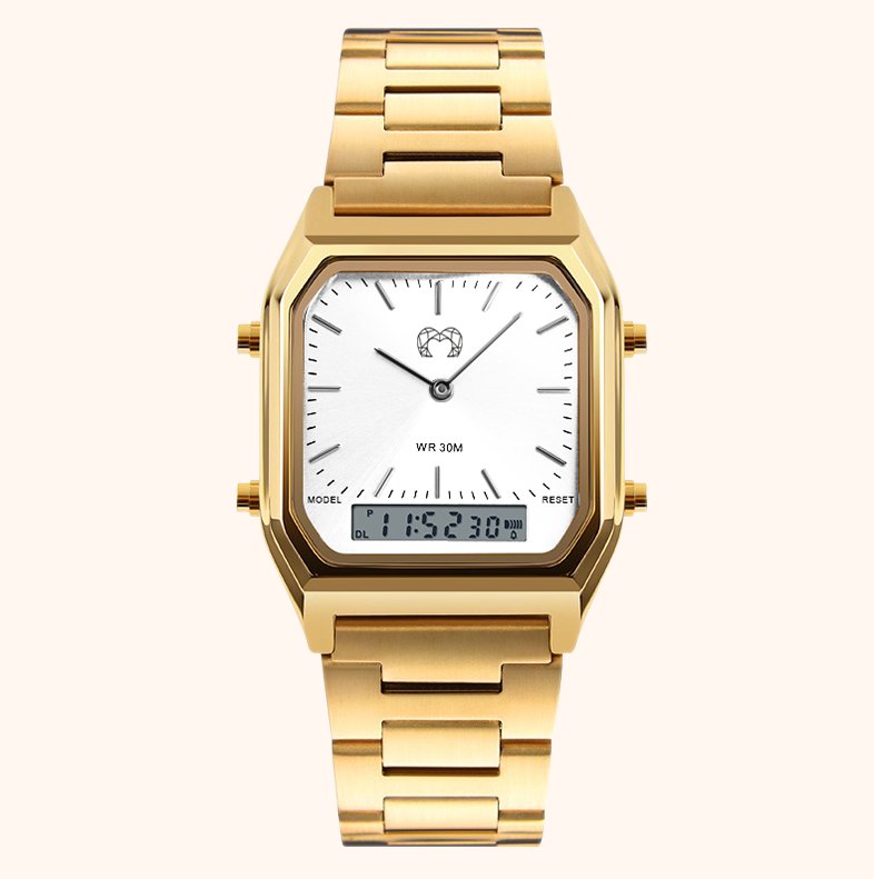 Reloj Vintage Retro ~ GoldWhite - LePetiteMarie