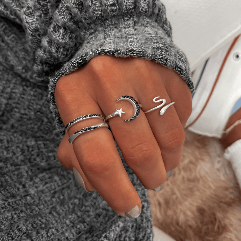 Anillo Circonitas Negras - LePetiteMarie