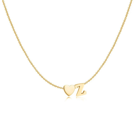 Collar Letra Amor en acabado Baño en Oro 18K / Z