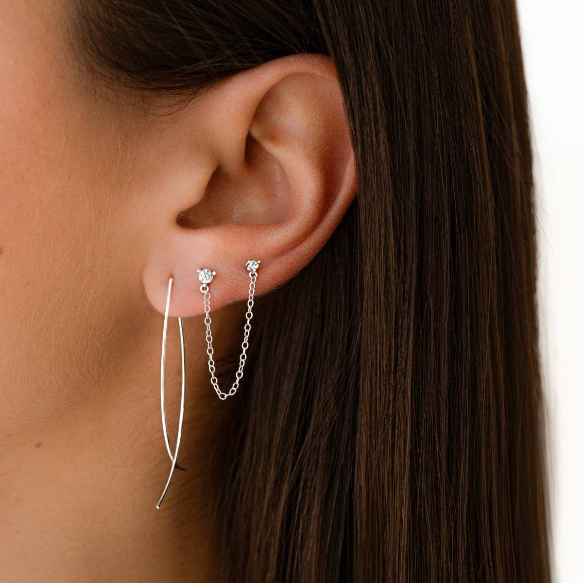 Pendiente Cadenita Zirconia - LePetiteMarie
