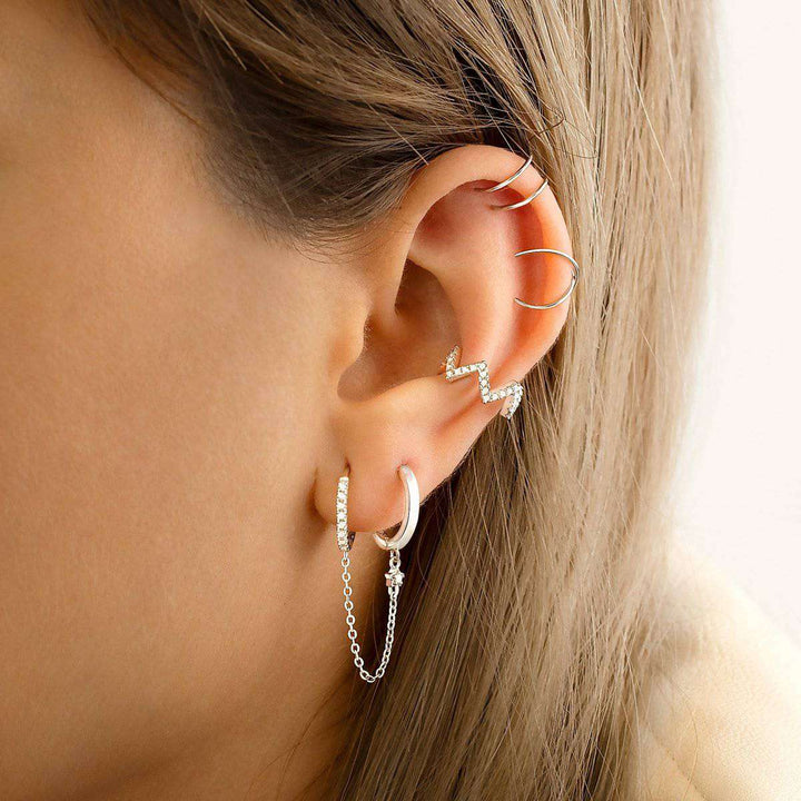 Pendiente Hoop Chain